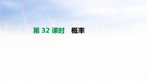 2019中考数学(湘教版)总复习课件第32课时概率