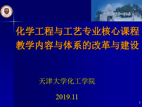 化学工程与工艺专业核心课程21页PPT