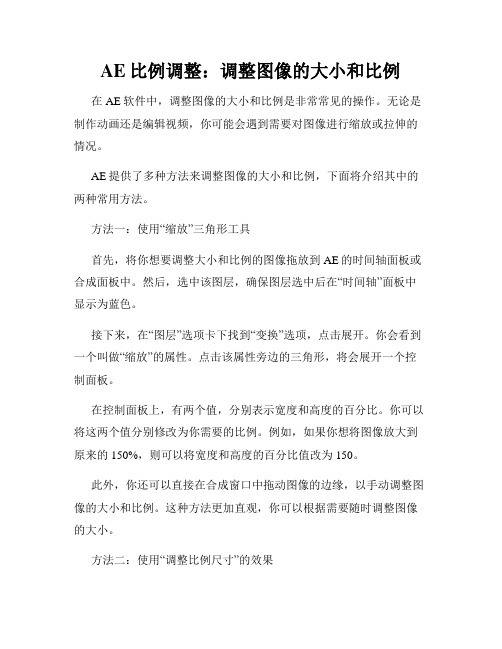 AE比例调整 调整图像的大小和比例