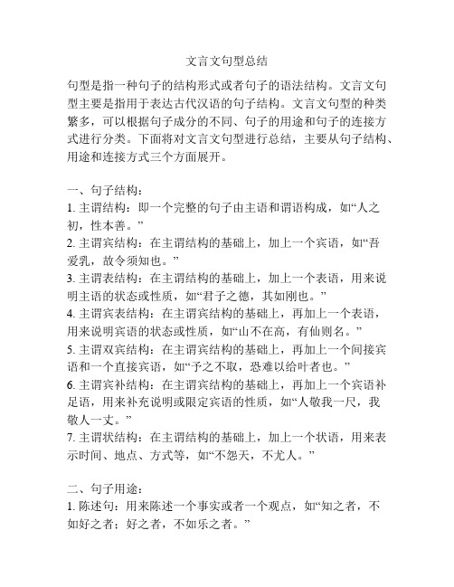 文言文句型总结