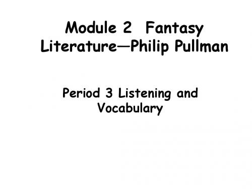 外研版选修六Module2 Listening and vocabulary课件