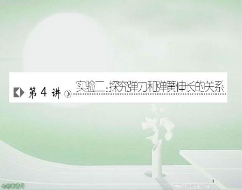 2013高考物理高效复习方略课件-实验2探究弹力和弹簧伸长量.