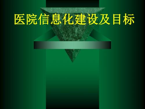 医院信息化建设及目标培训课件PPT(共 38张)