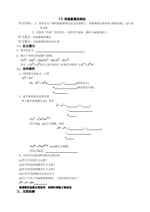 1.3同底数幂的乘法