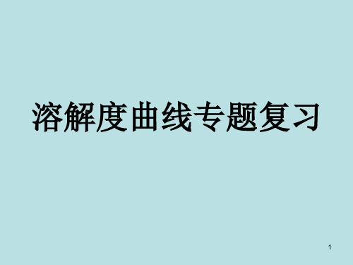 中考化学一轮专题复习：溶解度曲线专题复习PPT下载