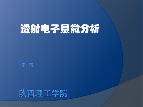 透射电子衍射及显微分析