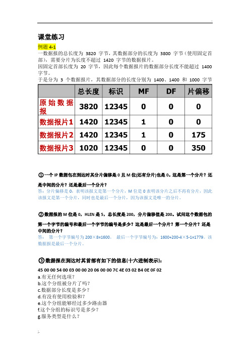 TCP IP考试范围