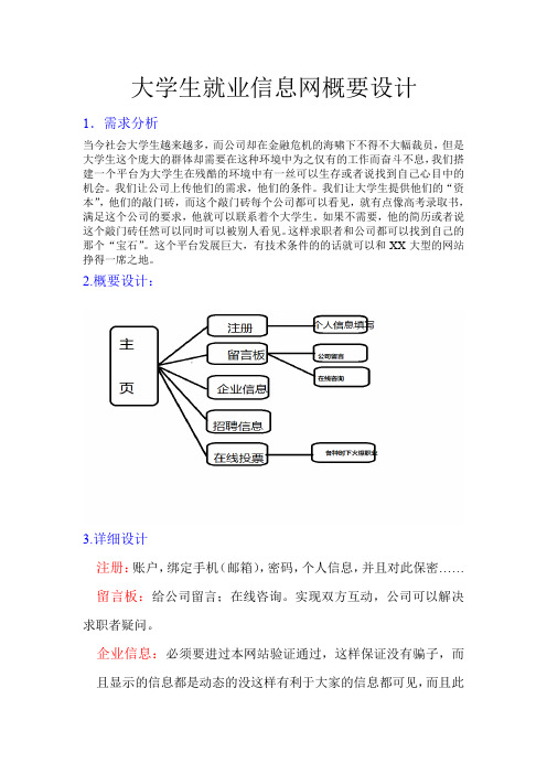 mjt-大学生就业信息网概要设计