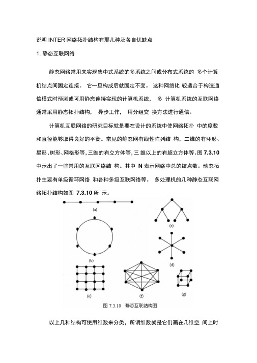 说明INTER网络拓扑结构有那几种及各自优缺点