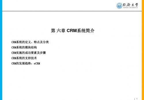 第六章 CRM系统简介N