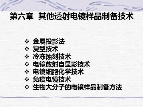 第六章其他透射电镜样品制备技术