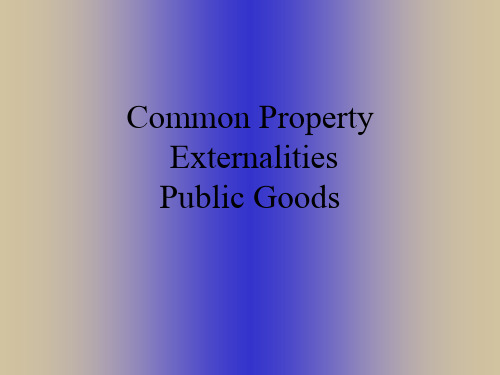 【复旦大学本科讲义-平狄克微观经济学PPT】common property-英文版