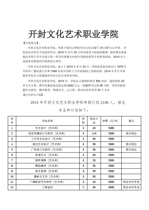 开封文化艺术职业学院