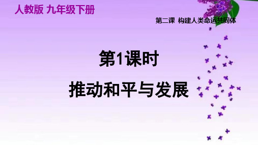 人教部编道德法治九年级下册_2.1推动和平与发展