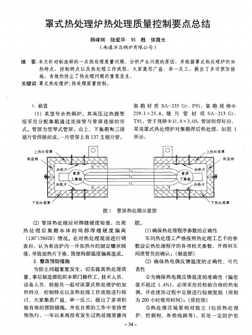 罩式热处理炉热处理质量控制要点总结