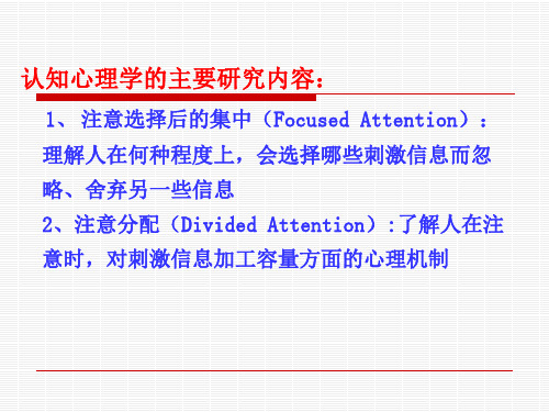 3.注意(认知心理学)