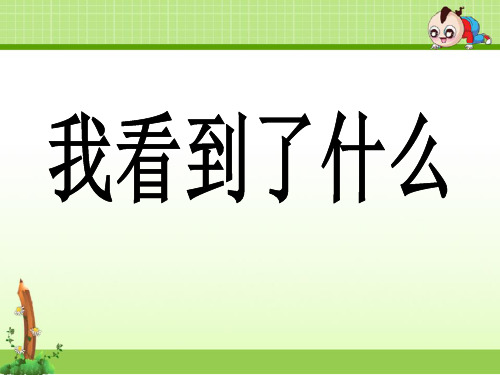 教科版三年级科学上册课件：我看到了什么