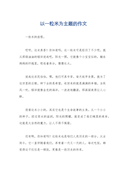 以一粒米为主题的作文