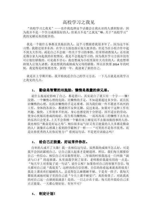 高效学习之我见