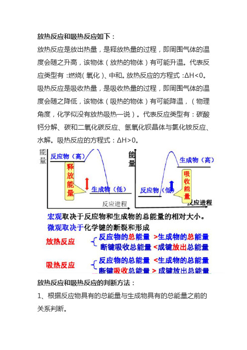 吸热反应与放热反应