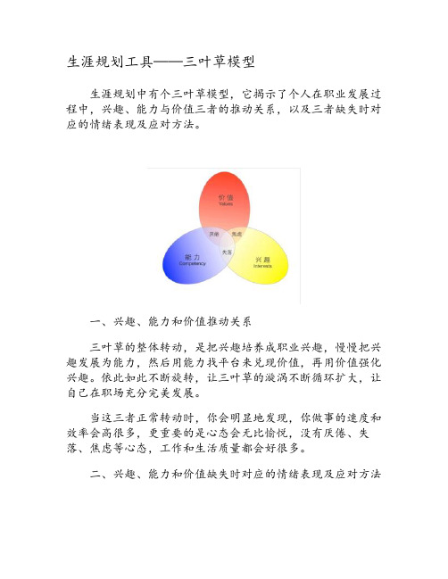 生涯规划工具——三叶草模型