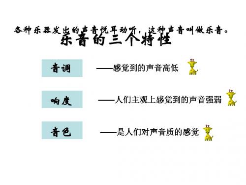 七年级科学音调-音色-响度