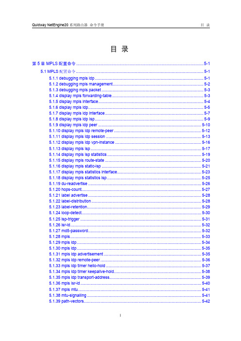 05-第5章 MPLS命令