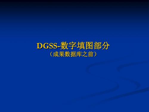 DGSS数字填图部分操作2013