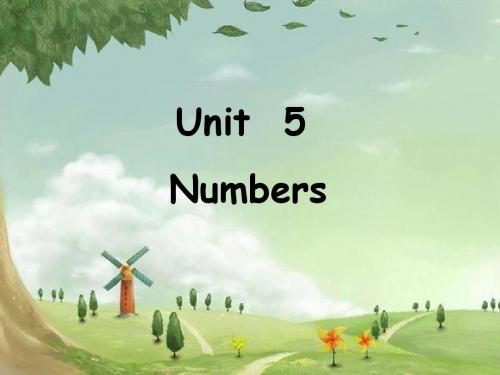 一年级英语上册unit5numbers课件1北师大版(一起)