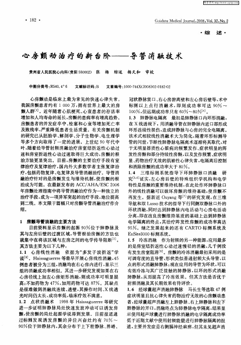 心房颤动治疗的新台阶——导管消融技术