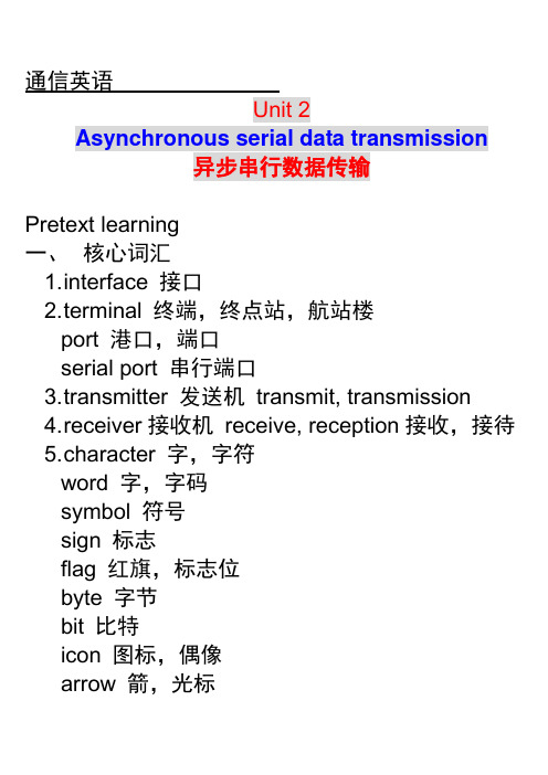 02通信英语_Unit_2_讲1班