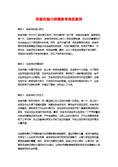 师爱的魅力师德教育典型案例