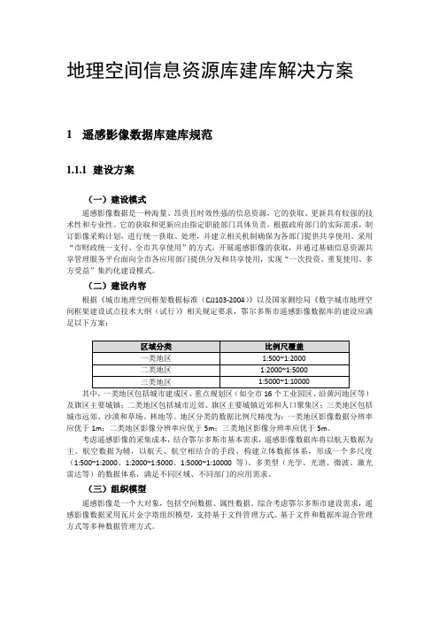 地理空间信息资源库建库解决方案