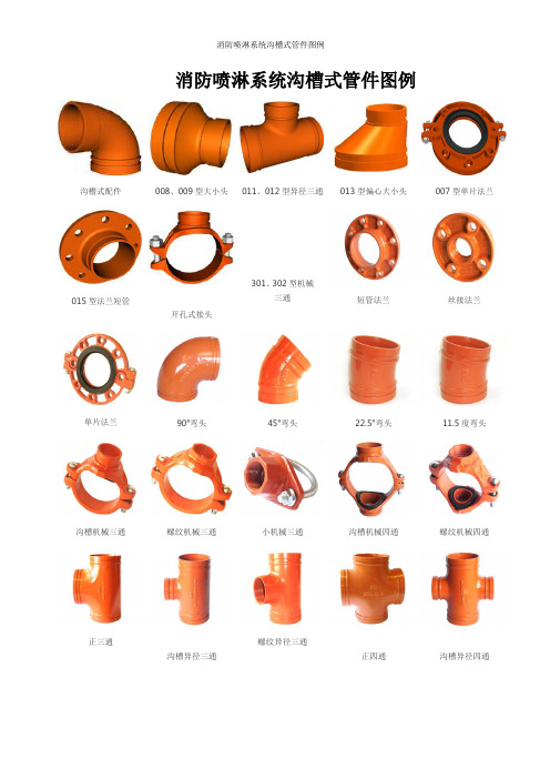 消防喷淋系统沟槽式管件图例