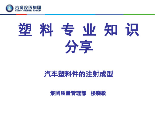 塑料的注射成型共119页PPT资料