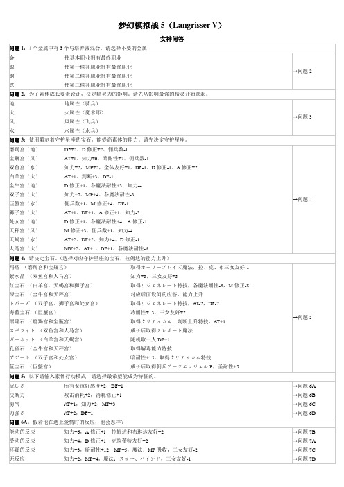 梦幻模拟战5图文攻略