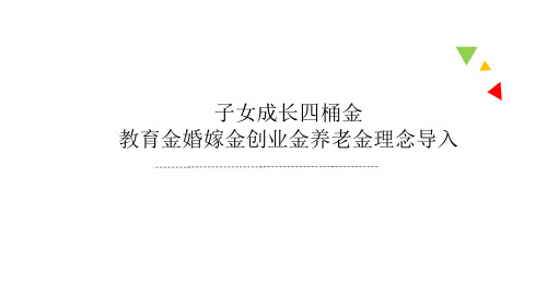 子女成长四桶金教育金婚嫁金创业金养老金理念导入