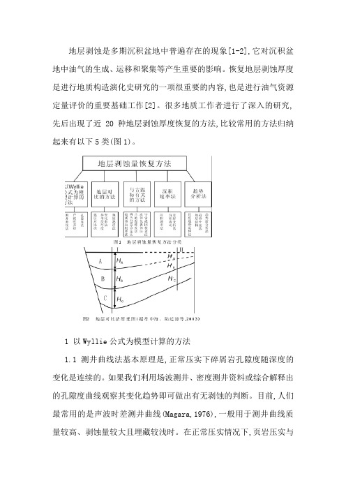 地层剥蚀量恢复方法浅述