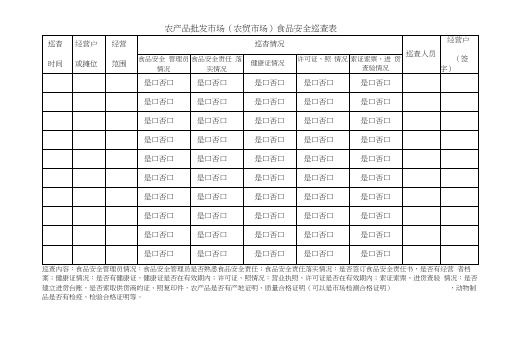 农贸市场巡查表word精品