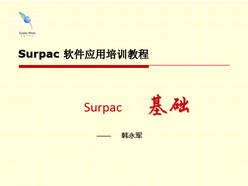 SURPAC教程—基础