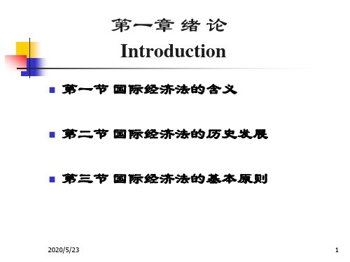 国际经济法第一章绪论模板