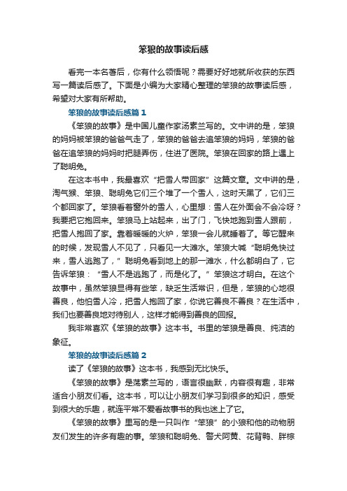 笨狼的故事读后感5篇