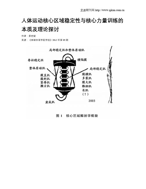 人体运动核心区域稳定性与核心力量训练的本质及理论探讨