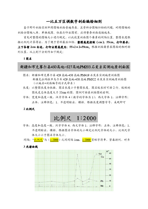 一比五万区调数字剖面编绘细则