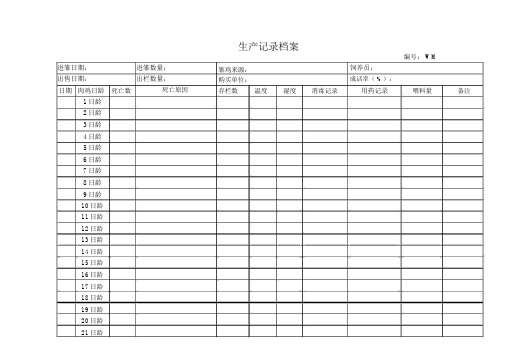 养殖记录表