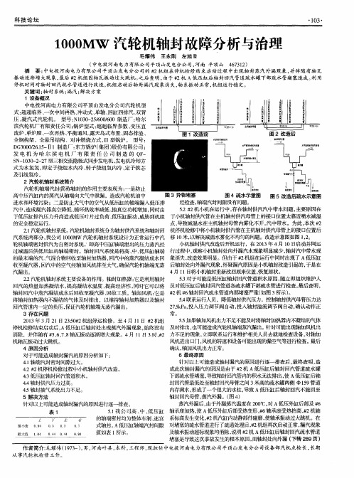 1000MW汽轮机轴封故障分析与治理