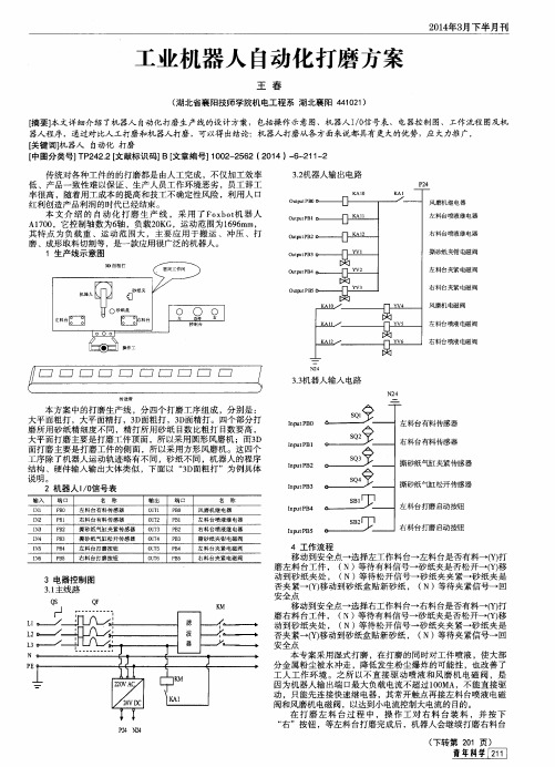 工业机器人自动化打磨方案