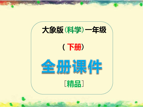 大象版科学一年级下册全册ppt课件