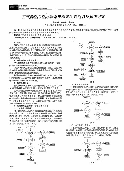 空气源热泵热水器常见故障的判断以及解决方案