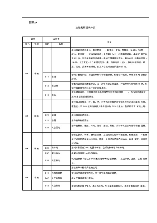 土地利用现状分类及图示 土地利用现状分类国标的特点